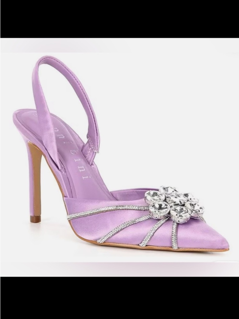 Gianni Bini Maggs Satin Jewel Slingback Heels